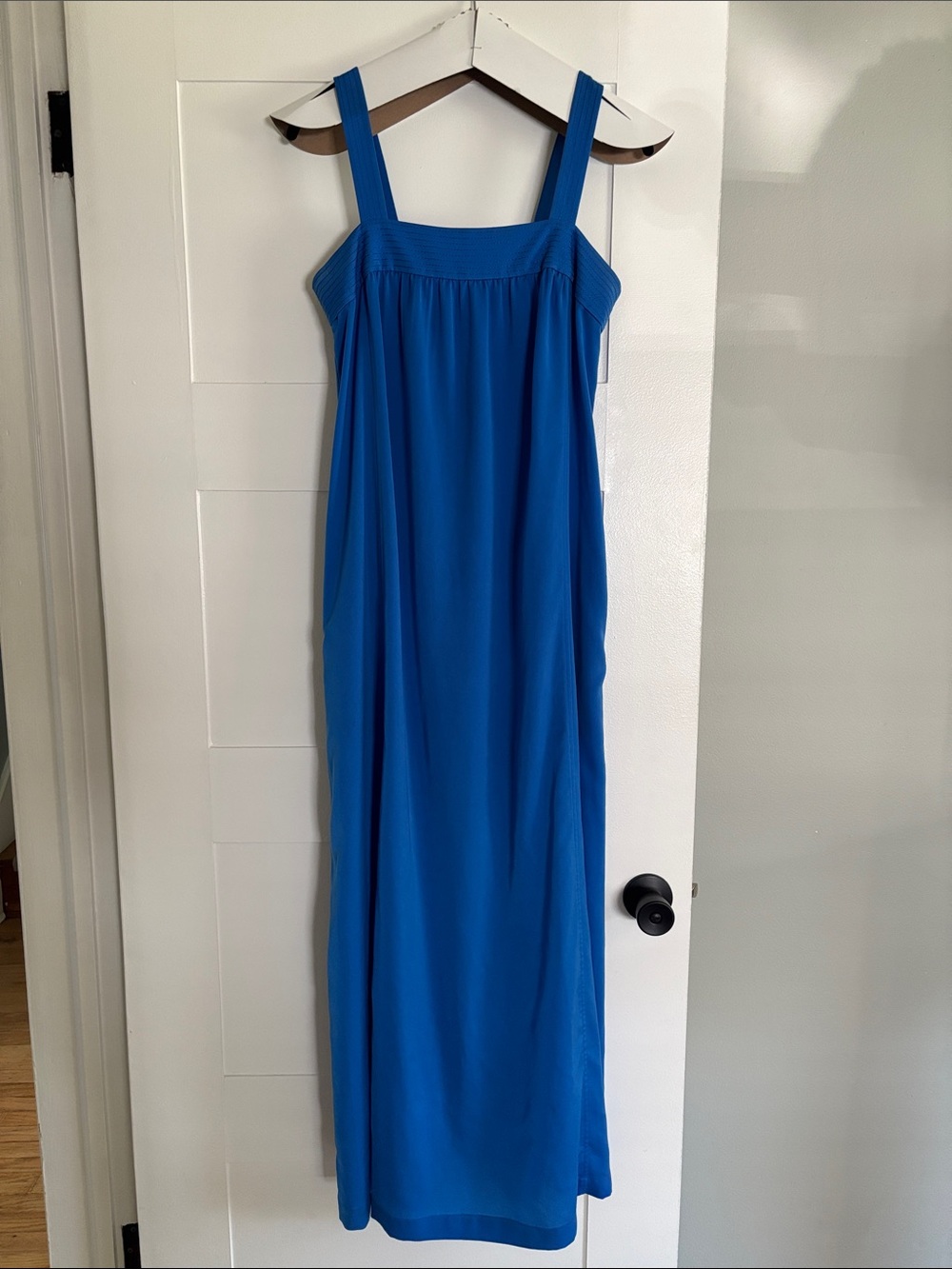 J.Crew Women's Flowy Maxi Dress with pockets Azure Blue Beach c3859 size 2
